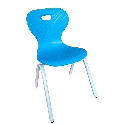V-shaped plastic chair "Felisa" with metal frame