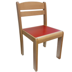 Children's chair made of natural wood (Beech), seat - MDF