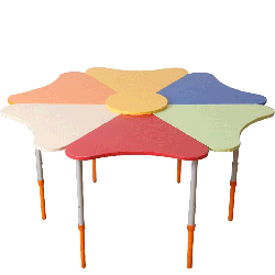6-seater table "Chamomile" with height adjustment