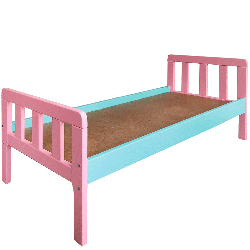 One-tier baby bed from a natural wood (pine)