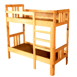 Two-tier baby bed from a natural wood (pine)