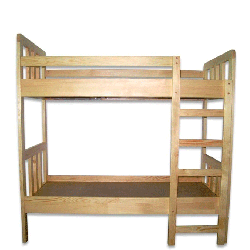 Two-tier baby bed from a natural wood (pine)