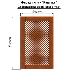 Фасад меблевий "Ретро" решітка з натуральної деревини, м2
