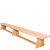 Bench for a sports hall made of natural wood (pine) 