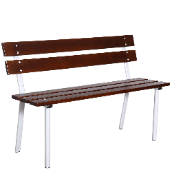 Bench "Leman" with a garden metal-wood back