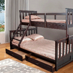 Double-tier bed "Lotus-1" pine