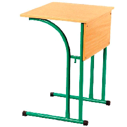 Single student table without shelf with fixed height