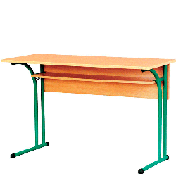 Double student table with fixed height 