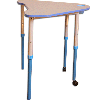 Universal mobile table with height adjustment, without adjusting the angle of inclination of the countertop
