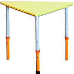 Mobile modular height-adjustable table "Triangle" 90°