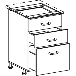 Lower section, 3 drawers, NYaT