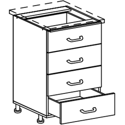 Lower section, 4 drawers, NYaT