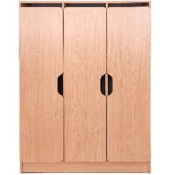 Three-section wardrobe for the dressing room