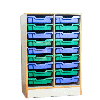 Cabinet with plastic drawers