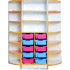 Storage cabinet for training material