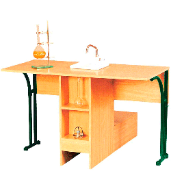 Chemical laboratory table (with sink, coating - plastic)