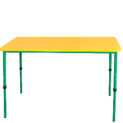 Table rectangular with height adjustment