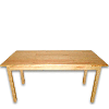 Children's rectangular table from a natural wood (pine)