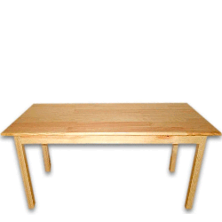 Children's rectangular table from a natural wood (pine)