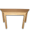 Children's trapezoidal table from a natural tree (pine)