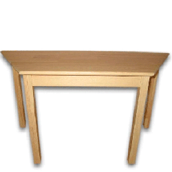 Children's trapezoidal table from a natural tree (pine)