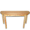 Children's semicircular table from a natural wood (pine)
