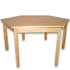 Children's hexagonal table from a natural wood (pine)