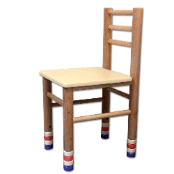 Children's chair with variable height from natural wood (Beech)