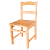Children's chair made of natural wood (pine)