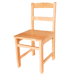 Children's chair made of natural wood (pine)