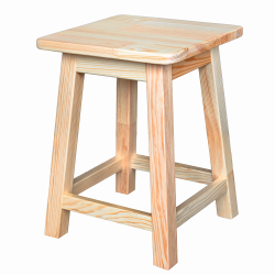 The wooden stool