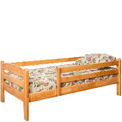 Bed made of natural wood with protective sides " Zorianka"-2