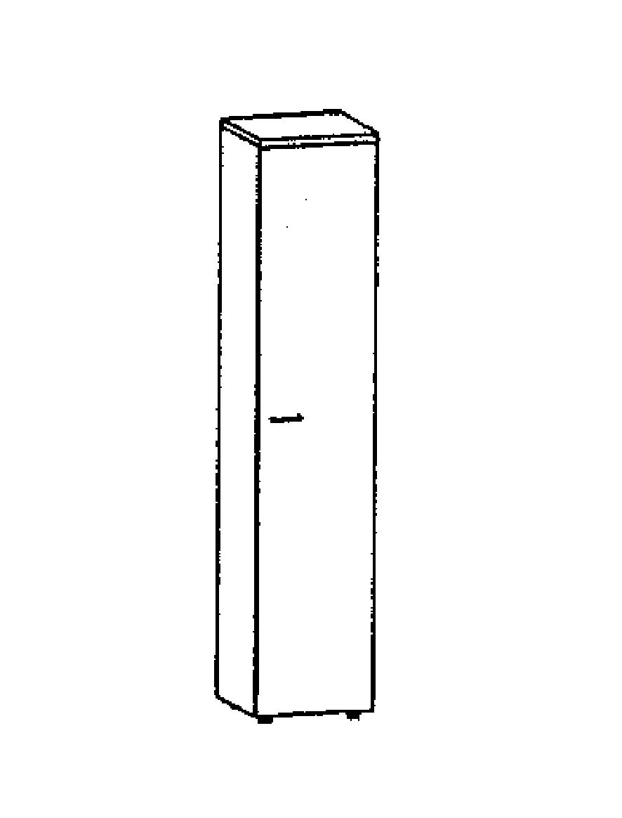 Пенал закритий з полицями