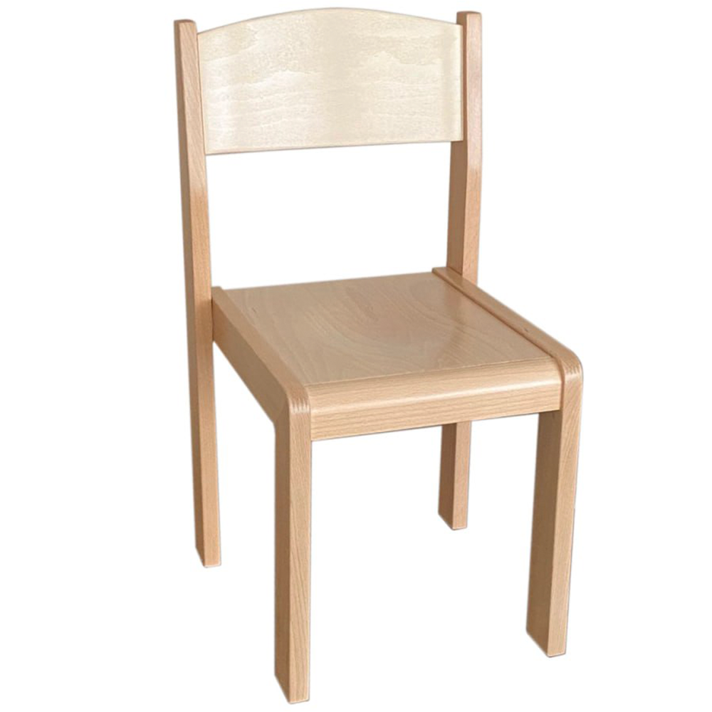 Children"s chair made of natural wood (beech)