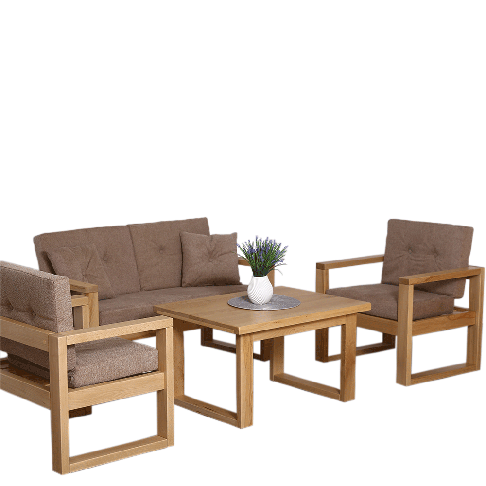 Комплект м'яких меблів "Джой" з натуральної деревини