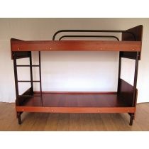 Ліжко двоярусне на металевому каркасі, обшите ДСП