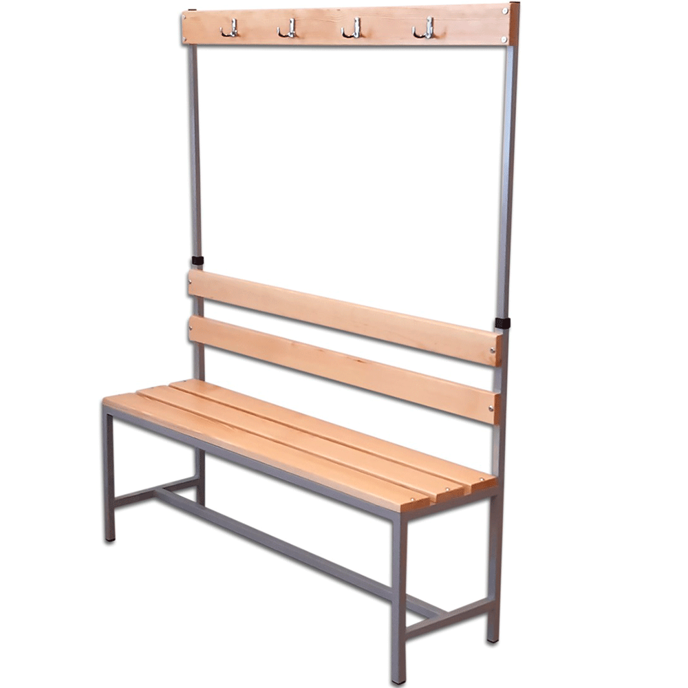 Лава для роздягальні з вішалкою (підходить для укриття)