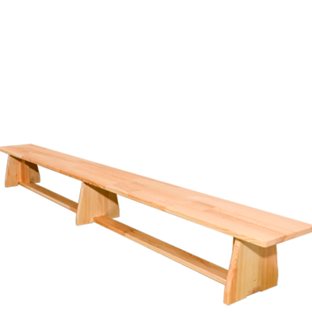 Лава для спортивного залу з натуральної деревини (сосна)