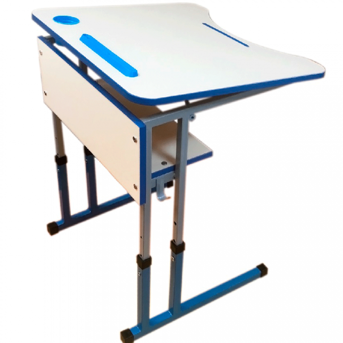 Стіл учнівський одномісний з регулюванням висоти з регулюванням кута нахилу стільниці 0-8°