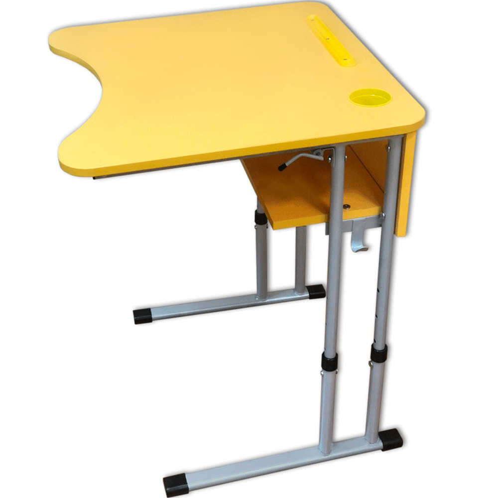Стіл учнівський одномісний з регулюванням висоти з регулюванням кута нахилу стільниці 0-7-16°