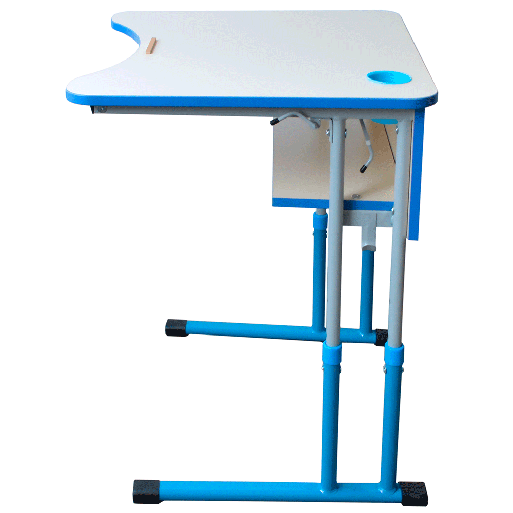 Стіл учнівський одномісний з регулюванням висоти з регулюванням кута нахилу стільниці 0-8°