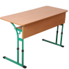 Стіл учнівський двомісний стільниця з заокругленими кутами зі змінною висотою
