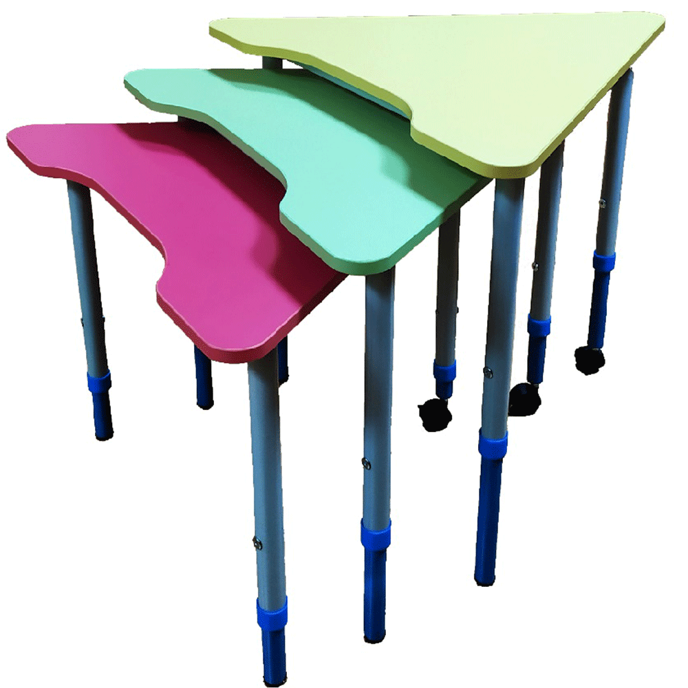 Mobile modular table "Trikutnyk" 60° adjustable in height