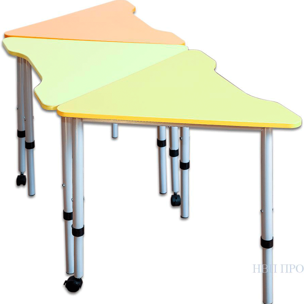 Mobile modular table "Trikutnyk" 60° adjustable in height