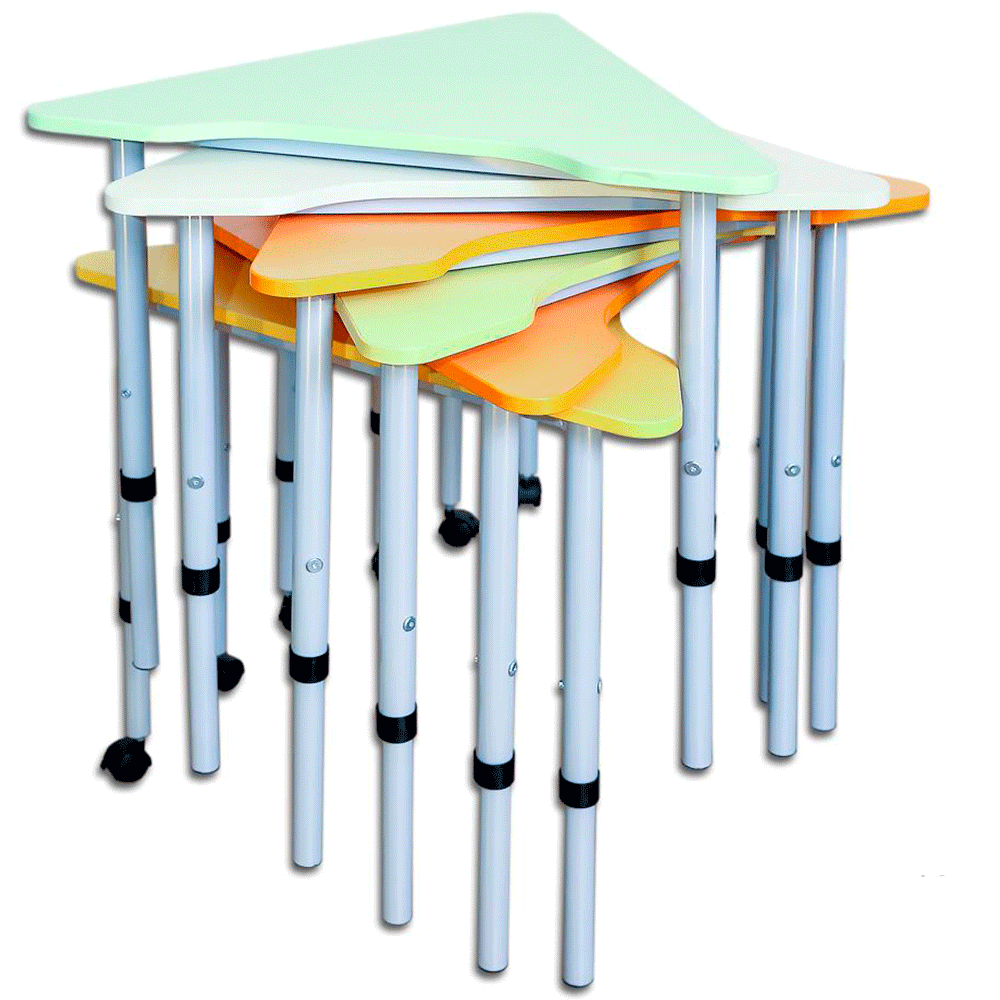 Mobile modular table "Trikutnyk" 60° adjustable in height