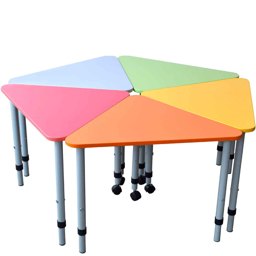Mobile modular table "Trikutnyk" 72° adjustable in height