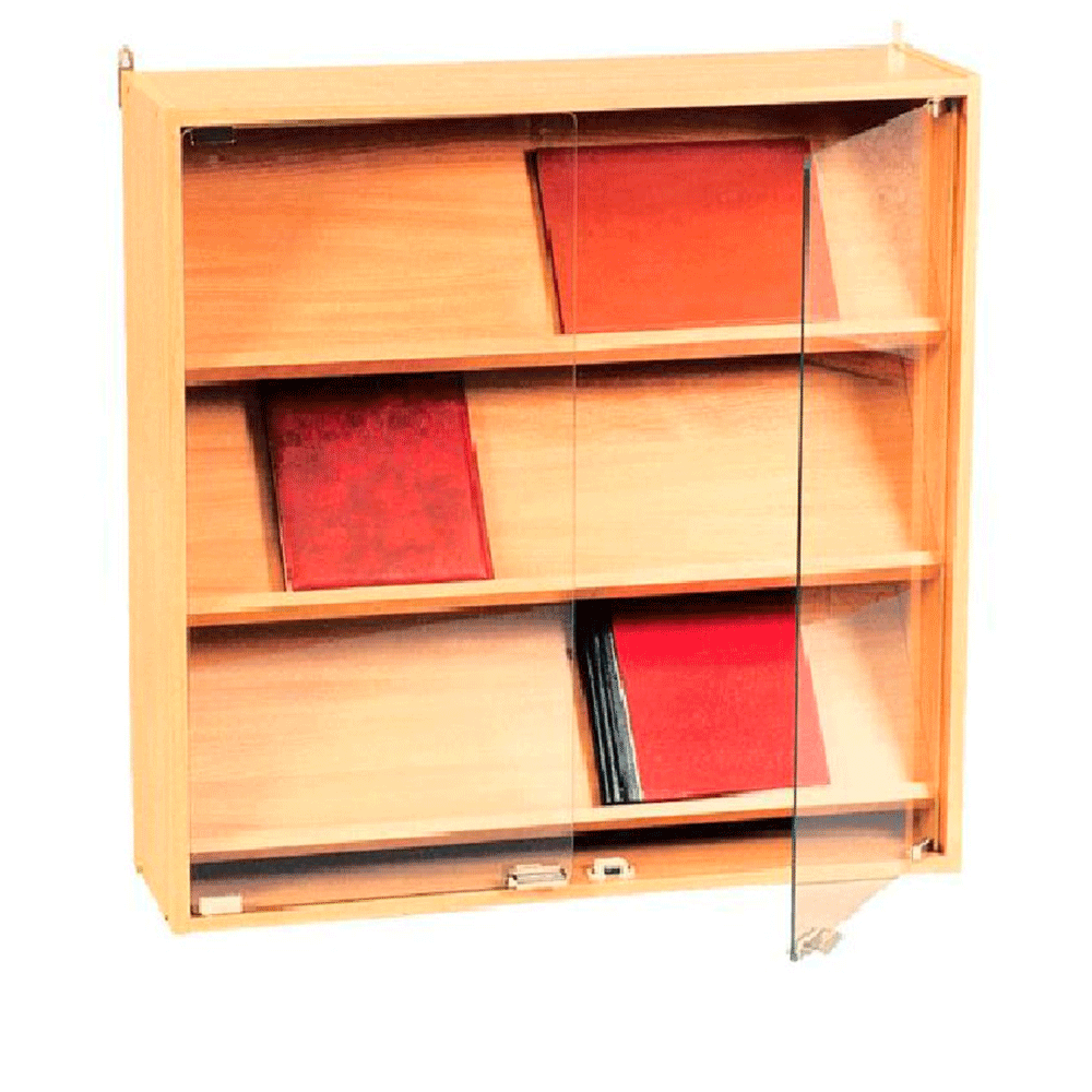 Вітрина настінна зі скляними дверцятами