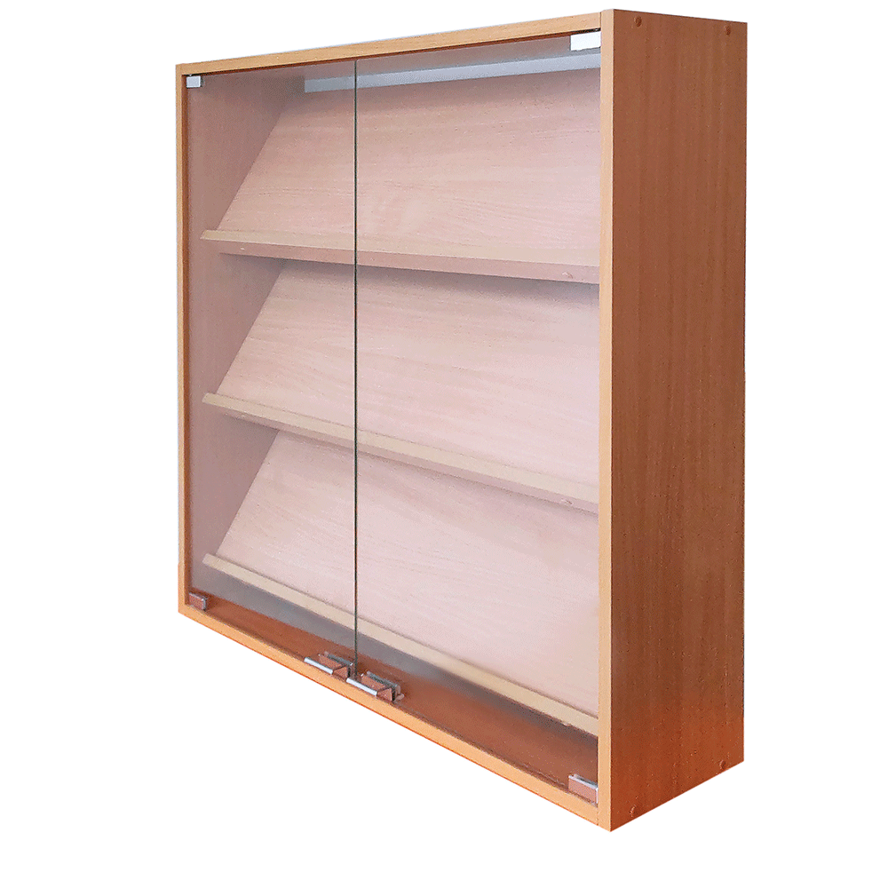 Вітрина настінна зі скляними дверцятами