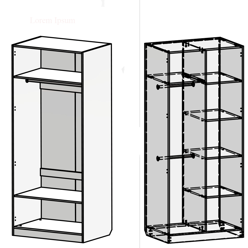 Шафа "Лірі" 2-х дверна