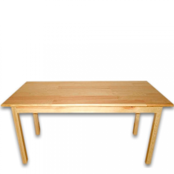 Children"s rectangular table made of natural wood